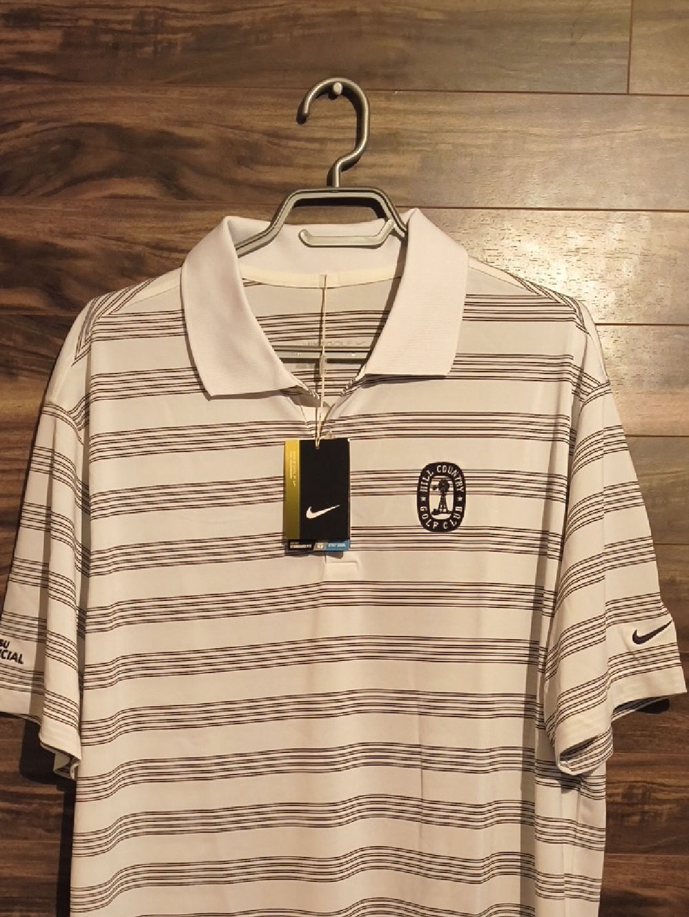 Nike Golf Tour Performance Dri-Fit Polo Men’s XL NWT White/Black Stripe